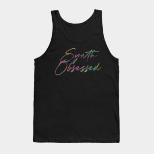 Synth Obsessed / 80s Style Typography Design Tank Top